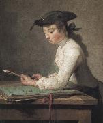Jean Baptiste Simeon Chardin Young drafters oil on canvas